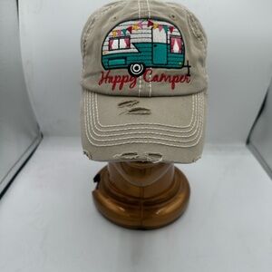 KBETHOS Vintage Cream Label Cap with Black Embroidery